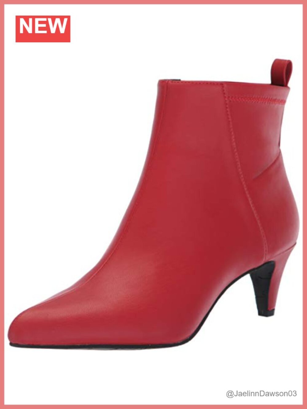 Womens Ankle Bootie Pointed Toe Stiletto Kitten Heel Pull On Leather Fall